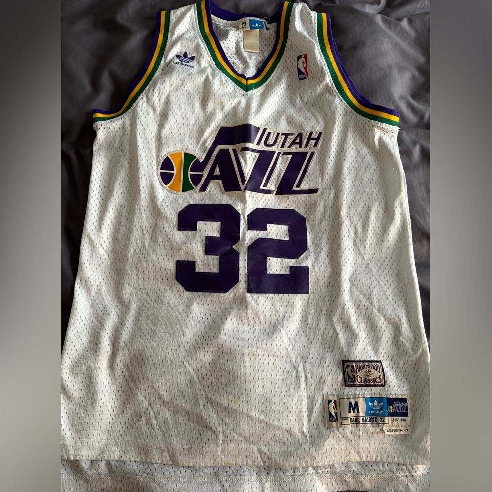 Throwback Karl Malone Utah Jazz basketball jersey